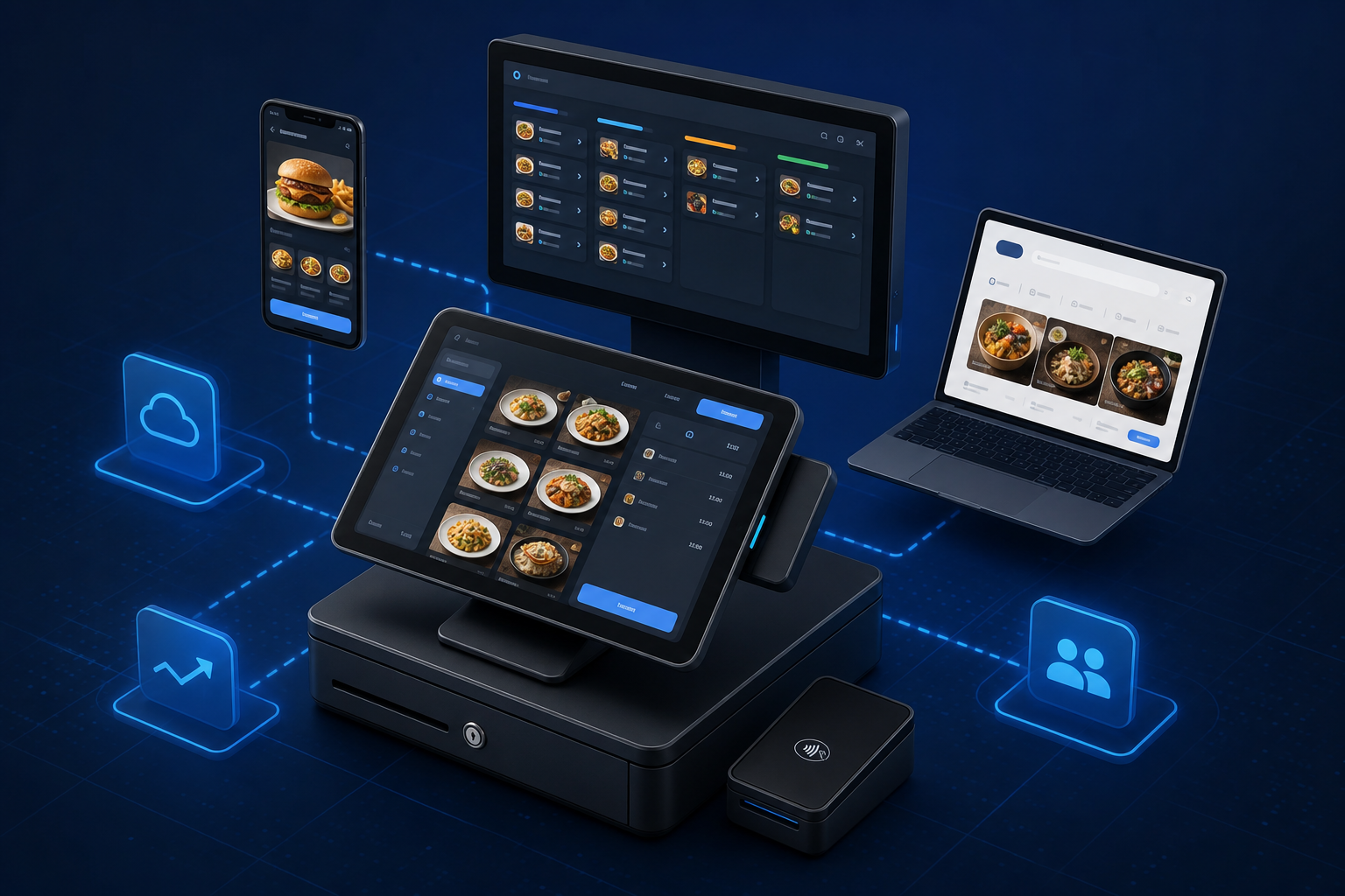 3D illustration of EPOS One restaurant platform